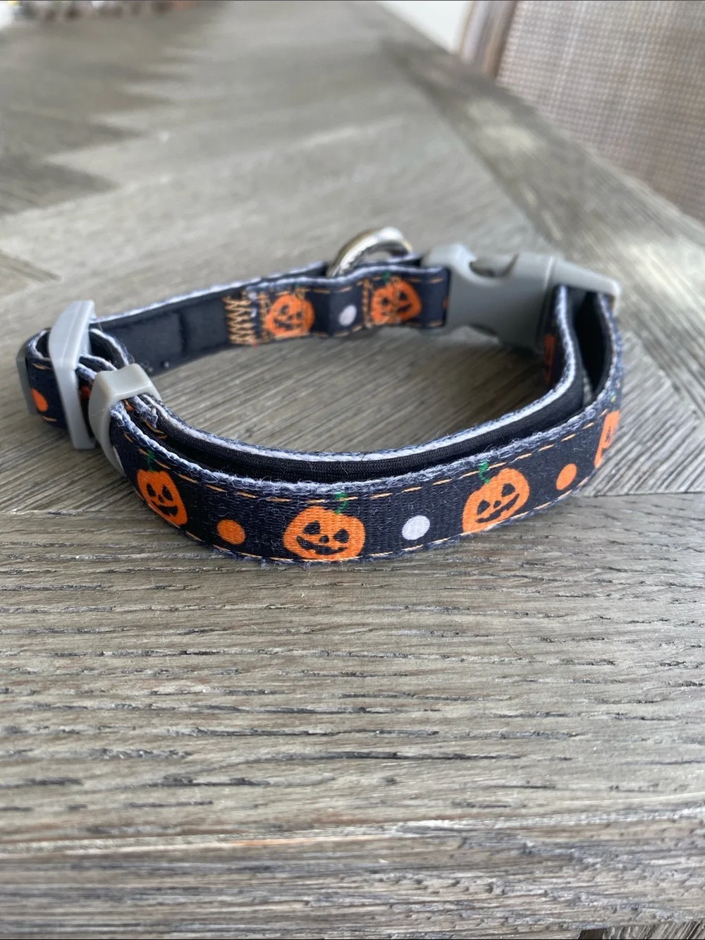 FuzzYard Dog Collar Halloween Pumpkin Adjustable Safety Lock Small